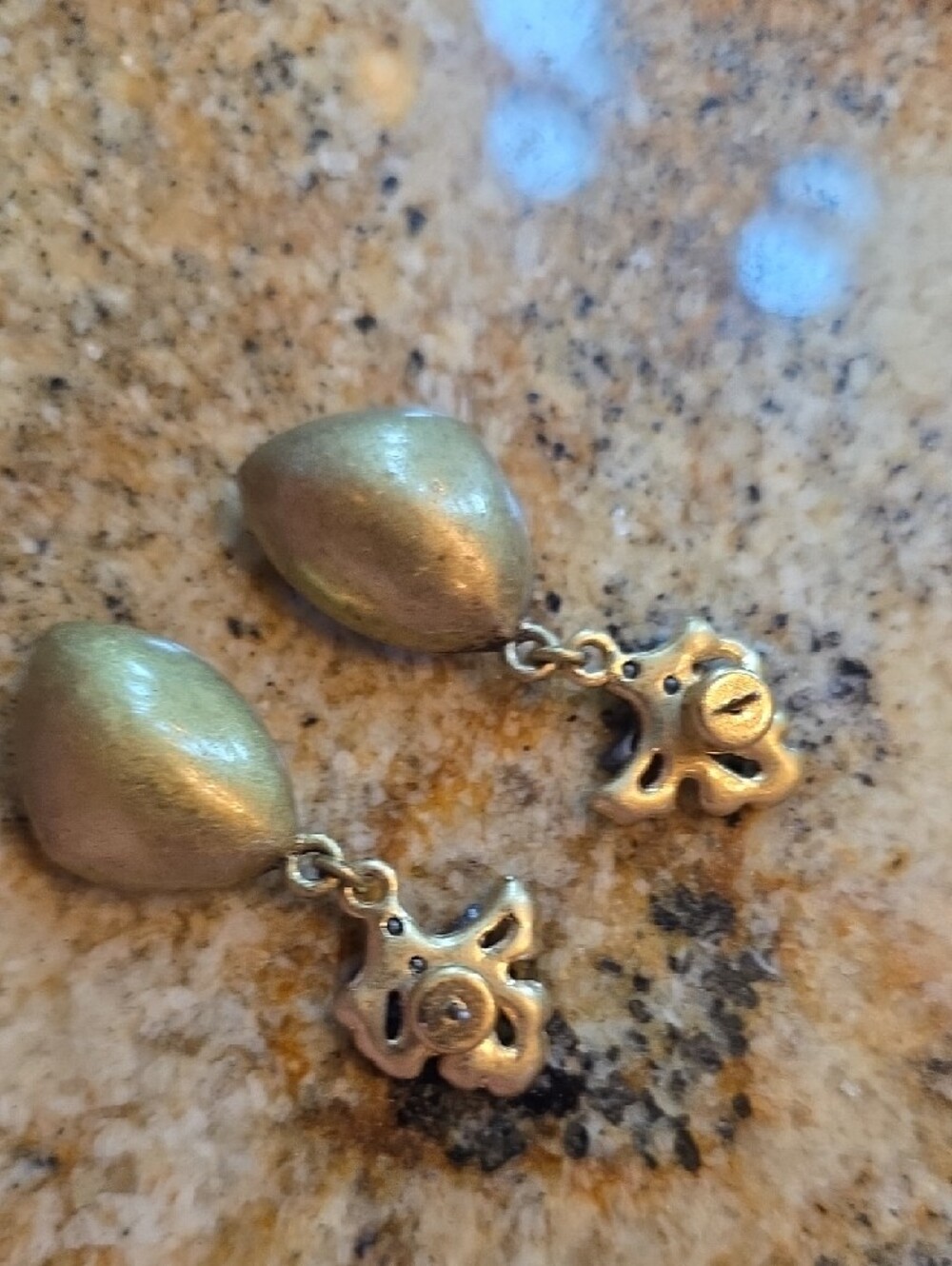 Chloe + Isabel Gold-Tone Earrings with Blue Faceted Teardrops - Picture 3 of 4